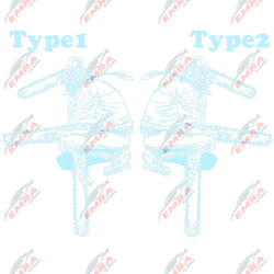 1PCS Chainsaw Man Stickers Anime Car Stickers For Door Hood Decoration External Accessories Die Cutting Waterproof Vinyl Decals (ONLINE ORDER ONLY)