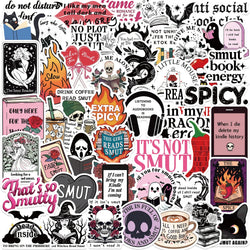 50PCS Bookish Smut Reading Book Stickers for Students School Season Gift DIY Stationery Luggage Laptop Graffiti Sticker (Online Order Only)