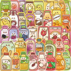 50Pcs Ins Summer Drink Cartoon Stickers For Water Bottle Aesthetic Decals for Laptop Bicycle Skateboard Luggage Kids Toy﻿ (ONLINE ORDER ONLY)