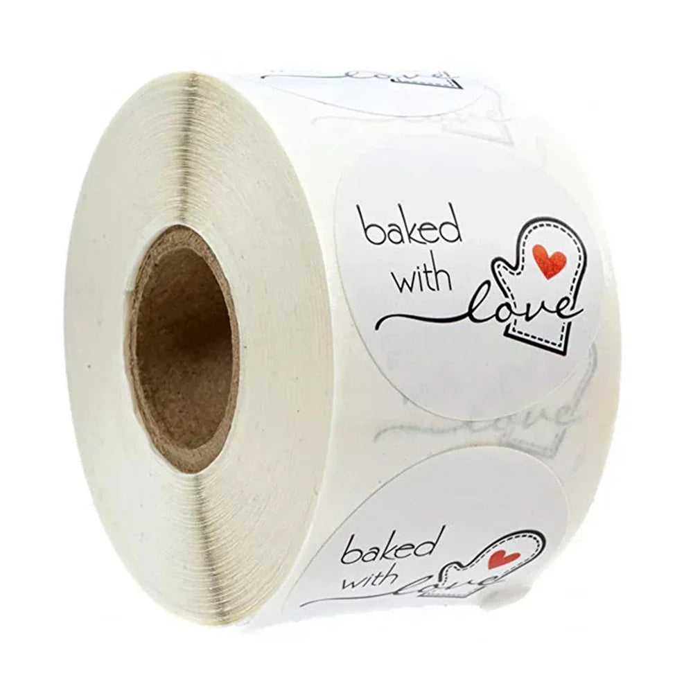 500pcs/roll Handmade with Love Letter Stickers Thank You Stickers Labels Wedding Box Gift Packing Decoration Stationery Stickers (ONLINE ORDER ONLY)