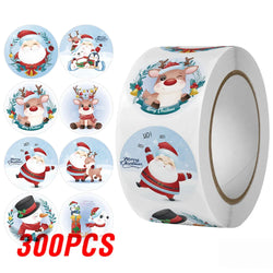 100-500Pcs Gold Snowflake Christmas Stickers Candy Bag Envelopes Sealing Label Christmas Gifts Box Decorations Sticker (ONLINE ORDER ONLY)