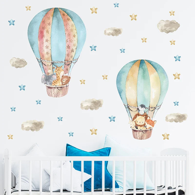 Watercolor Cartoon Animals Wall Stickers (ONLINE ORDER ONLY)
