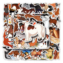 10/30/50PCS Cartoon Horse Stickers Cool Animals Graffiti Decals DIY Laptop Motorcycle Bicycle Helmet Suitcase Wall Sticker Toys (Online Order Only)