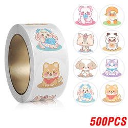 100-500pcs Cartoon Animal Children Sticker Label Cute Toy Game Adhesive Labels Sticker DIY Gift Sealing Label Decoration (ONLINE ORDER ONLY)