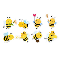 100-500pcs Cartoon Bee Stickers Cute Animal Sticker Waterproof Self-Adhesive Paper Mobile Rewards Sealing Label Decal Stationery (ONLINE ORDER ONLY)