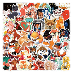 Cartoon Fox Stickers for Skateboard, Suitcase, Notebook, Guitar, Laptop - 10/30/50PCS Decals (Online Order Only)
