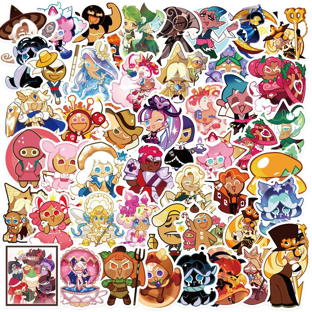 10/30/50PCS Cookie Run Kingdom Stickers Toys Skateboard Guitar Computer Skateboard Cup Desk Cartoon Cute Creative Graffiti Toy (ONLINE ORDER ONLY)