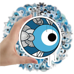 10/30/50pcs New Turkish Evil Eye Graffiti Stickers Skateboard Laptop Motorcycle Album Car Luggage Cool Waterproof Sticker Toy (ONLINE ORDER ONLY)