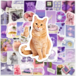 10/30/50PCS Cute Cartoon Purple Stickers Ins Style Decals PVC Waterproof Graffiti DIY Suitcase Notebook Suitcase Guitar Bike Toy (ONLINE ORDER ONLY)