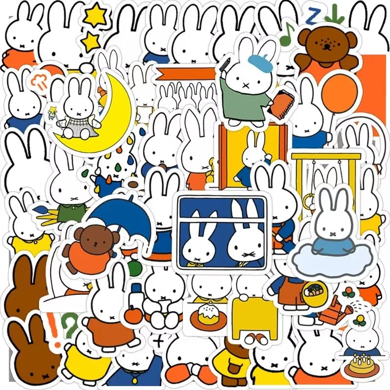 Miffy Graffiti Stickers Pack for Laptop, Phone, Scooter, Water Bottle, Suitcase, Stationery, Fridge (Online Order Only)