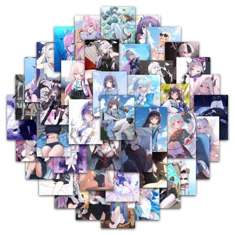 62pcs Cartoon Stickers for Laptop, Phone, Suitcase, Water Bottle, Refrigerator, Stationery (Online Order Only)