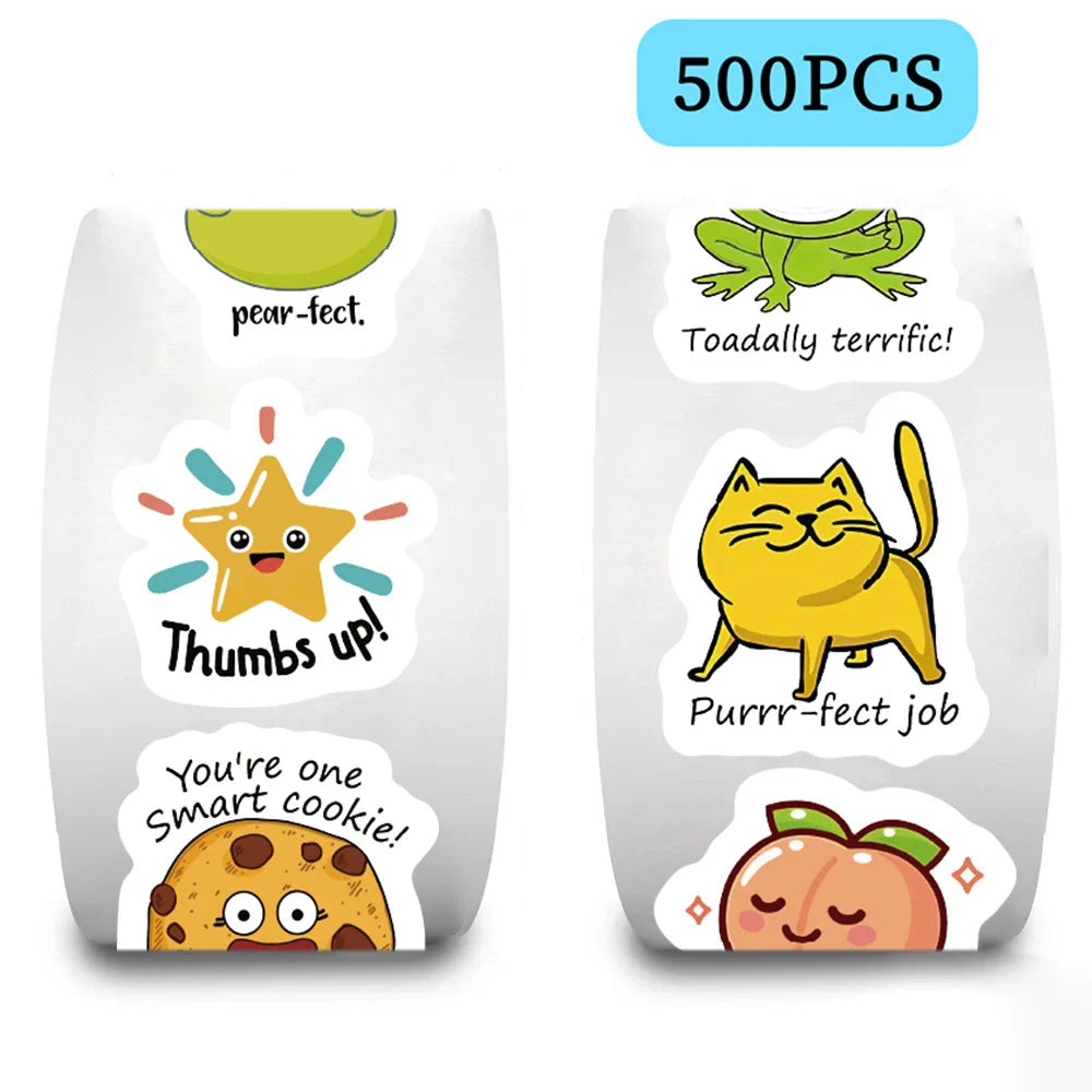 100-500pcs Cute Decal Student  Reward Stickers For Scrapbook Education Kids Gift Learning Motivational Toys Stationery stickers (ONLINE ORDER ONLY)