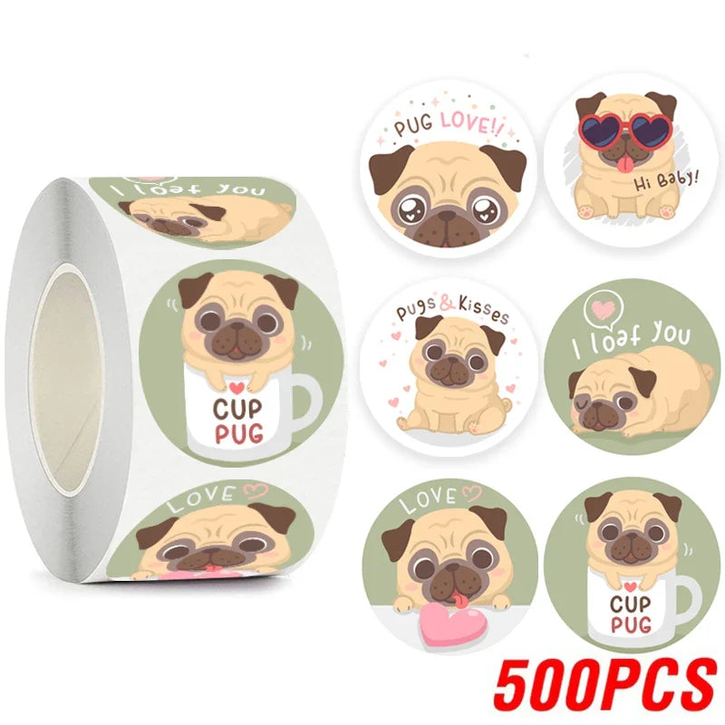 100-500pcs Kawaii Children Reward Stickers Creative School Supplies Cute Animal Encourage Sticker 2.5cm Circle Kids Toy Stickers (Online Order Only)