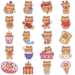 40PCS  Cat MEME Funny Animals Stickers Vintage Toy DIY Kids Notebook Luggage Motorcycle Laptop Refrigerator Decals Graffiti (Online Order Only)