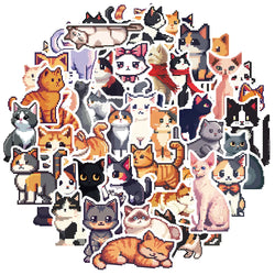 Cute Cartoon Cat Stickers for Suitcase, Skateboard, Laptop, Phone - 10/30/50Pcs (ONLINE ORDER ONLY)