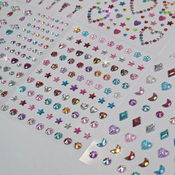 1pc Star-Shaped Rhinestone Sticker Sparkling Acrylic Rhinestone Face Decals Butterfly & Floral Designs for Party/Stage/Festivals (ONLINE ORDER ONLY)