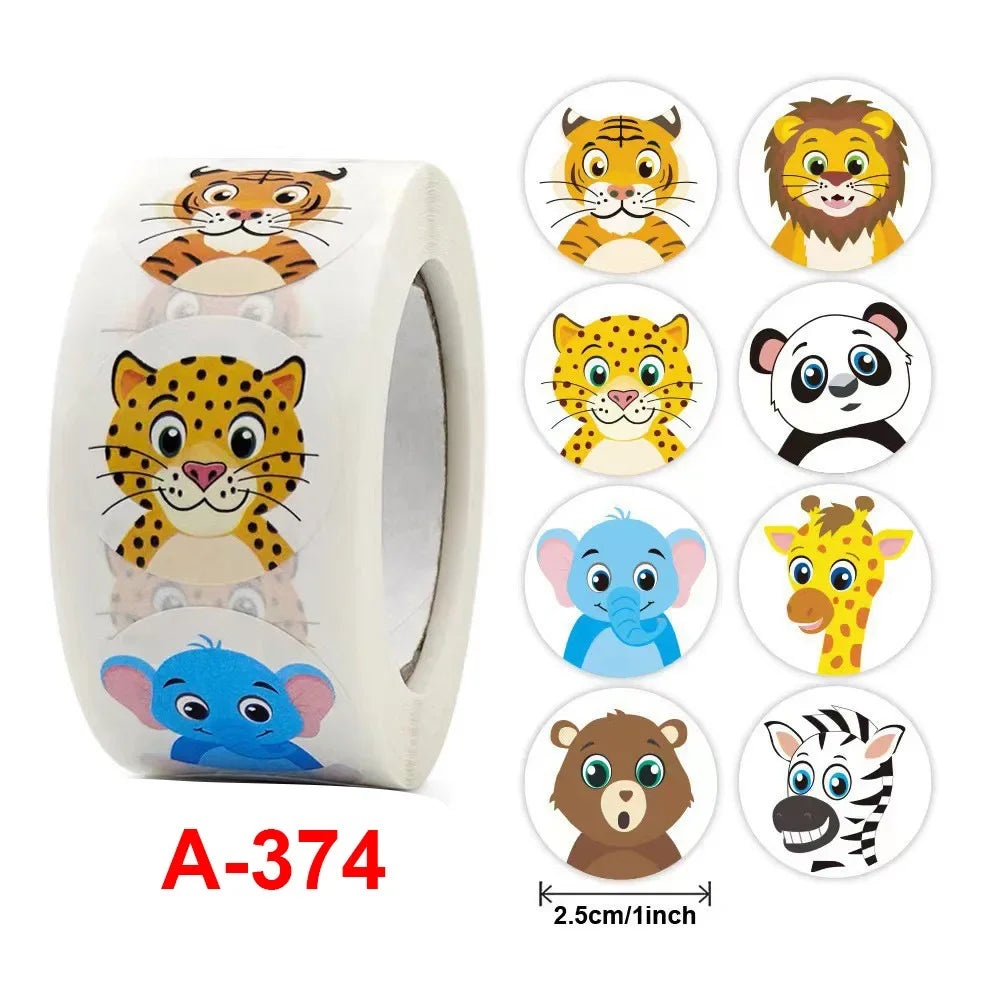 500pcs Teacher Reward Stickers for Kids Children Kindergarten School Encouragement Students Games Toy Animals Stationery Sticker (ONLINE ORDER ONLY)