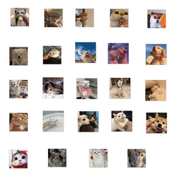 10/30/48PCS Cute Cat Dog Daily Sticker Aesthetic PVC Children's Decoration Korean Stationery Scrapbooking School Supplies (ONLINE ORDER ONLY)