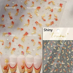 Beach Colourful Conch Dolphin Shell Starfish Jellyfish Star Summer Sea Wave Vacation Mode Water Bubble Nail Art Stickers Decals (Online Order Only)
