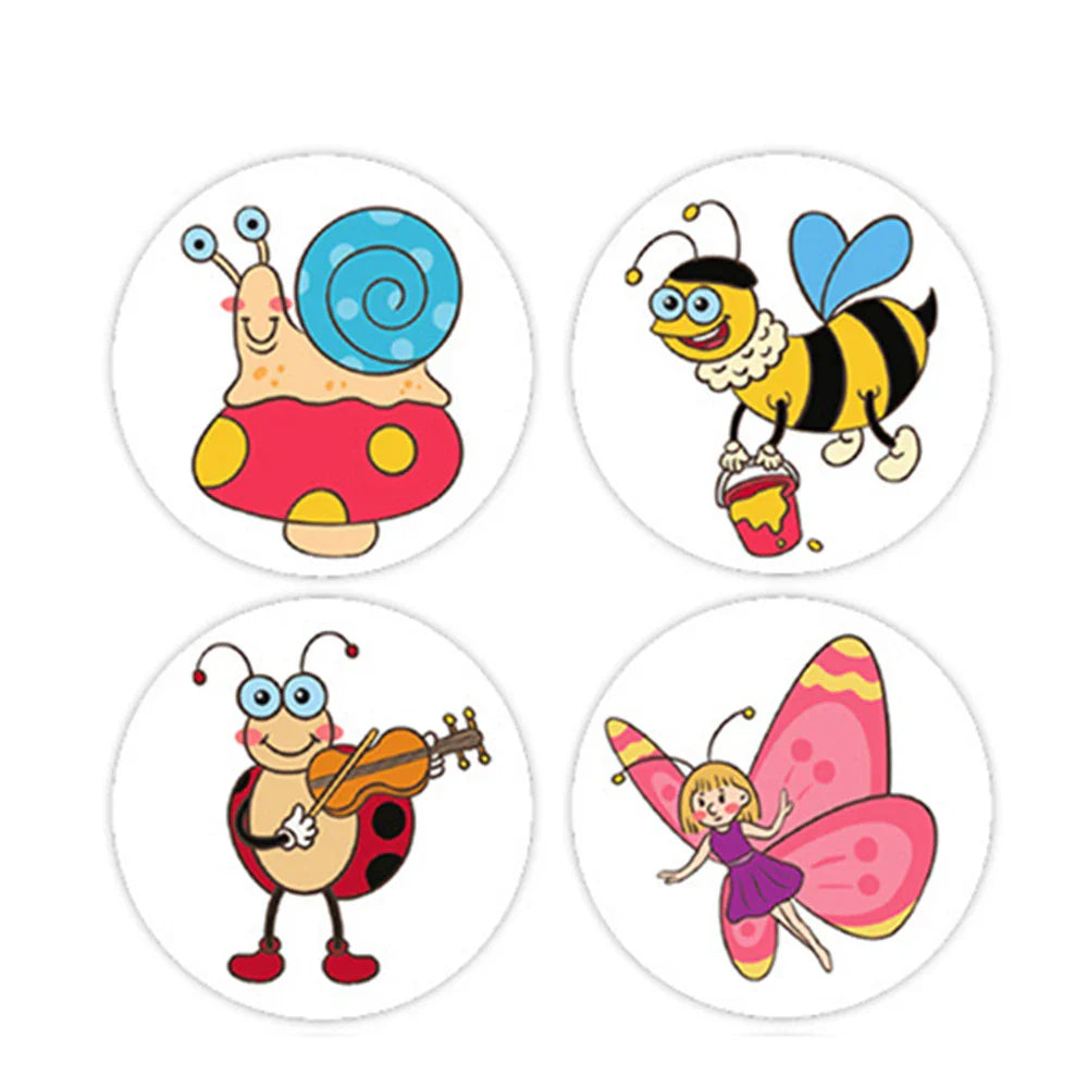100-500pcs Cartoon Cute Sticker Children Reward Encouragement Sticker Birthday/holiday Party Gift Packaging Sealing Decor Lables (Online Order Only)