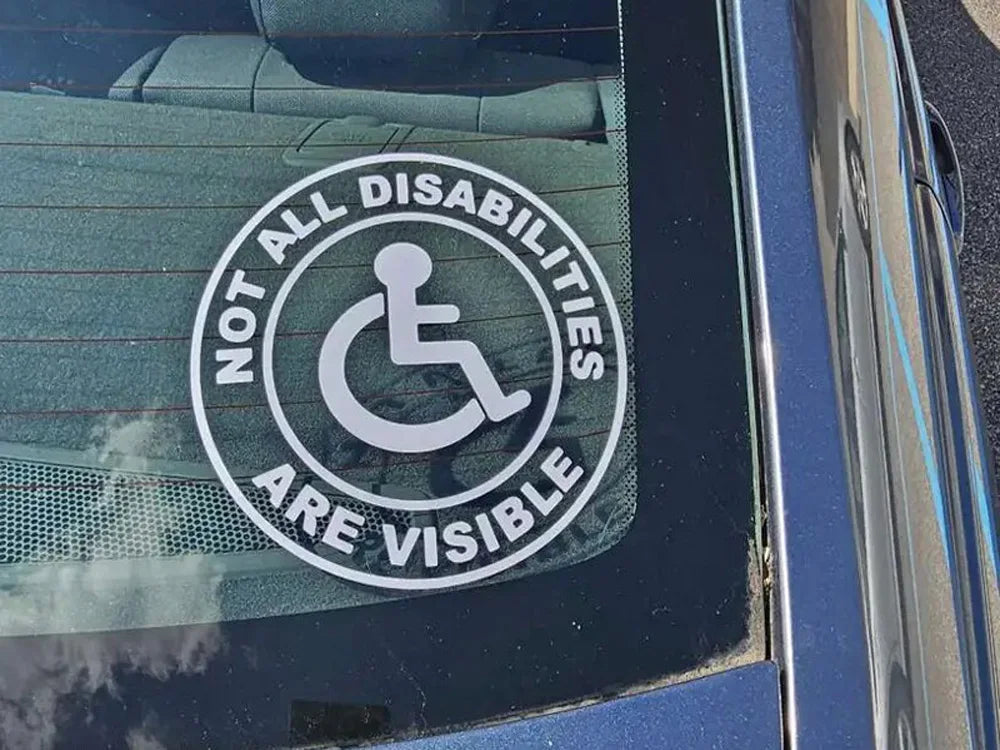 “Not All Disabilities Are Visible ”stickers，For Cars, Trucks, Walls, Laptops, Windows, Motorcycles, Bumpers Or Crafts (ONLINE ORDER ONLY)