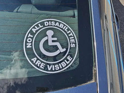 “Not All Disabilities Are Visible ”stickers，For Cars, Trucks, Walls, Laptops, Windows, Motorcycles, Bumpers Or Crafts (ONLINE ORDER ONLY)