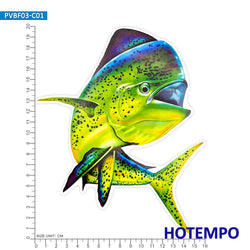 20cm Big Size Seafish Common Dolphin Fish Outdoor Waterproof Stickers for Fisherman Boats Luggage Laptop Motorcycle Car Sticker (Online Order Only)