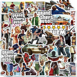 10/30/50pcs Game Grand Theft Auto Adventure Gta5 Sticker for Laptop Car Motorcycle Skateboard Graffiti Decal Sticker Kids Toys (ONLINE ORDER ONLY)