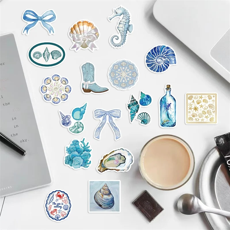 10/30/50PCS Kawaii Blue Halobios PVC Sticker Aesthetic Decoration Scrapbooking Stationery DIY Hand Accounting Supplies for Kids (ONLINE ORDER ONLY)
