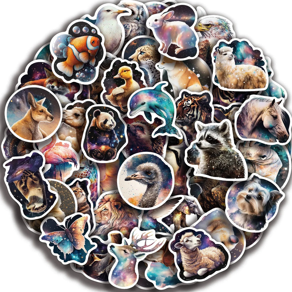 50PCS Kawaii Fantasy Animals Stickers Rabbit Bear Decals DIY Fridge Phone Luggage Guitar Wall Cute Sticker Kids Toy Gift﻿ (ONLINE ORDER ONLY)