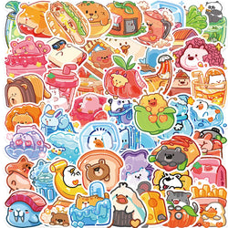 Cute Animal Stickers Pack - Kawaii Cartoon Decals for Laptop, Notebook, Phone, Kids Toy (Online Order Only)