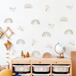 Boho Rainbow Stars Nursery Wall Stickers Peel and Stick Vinyl Decals (Online Order Only)