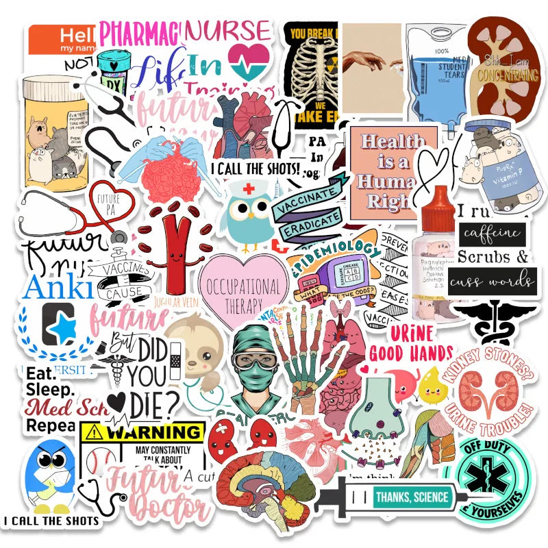 50/100PCS Pharmacist Horror Gothic Graffiti Mobile Phone Notebook Luggage Car Decoration Waterproof Sticker Toy Wholesale (Online Order Only)
