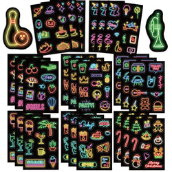 Cute Cartoon Neon Graffiti Stickers for Kids - DIY Laptop, Phone, Notebook, Suitcase, Fridge Decoration (Online Order Only)