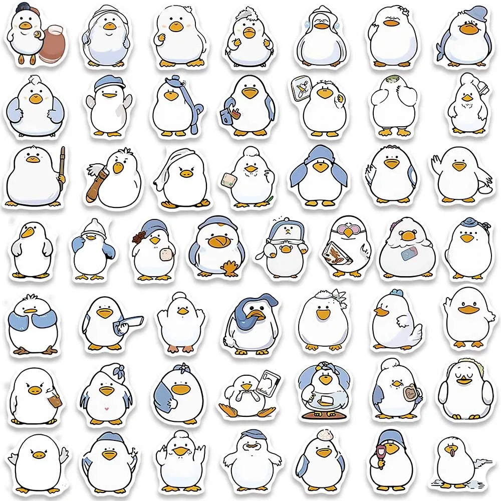100pcs Funny Cute Cartoon Animals Duck Stickers Pack For Luggage Laptop Guitar Skateboard Waterproof Graffiti Car Decals (ONLINE ORDER ONLY)