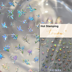 Cute Jelly Bowknot Butterfly Chic Animals Ribbon Tie Shine 3D Fantasy Nail Art Decorations Stickers DIY Dreamy Manicure Decals (Online Order Only)
