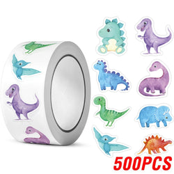 100-500pcs Animals Dinosaur Stickers Reward Stickers for School Reward Students Teachers Cute Decoration Gift Box Sticker Label (Online Order Only)
