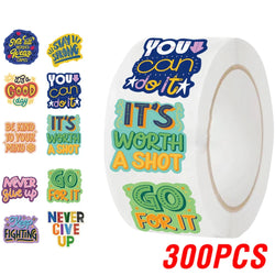 100-500pcs Word Motivational Stickers Cute Reward Stickers for School Teacher Kids Student Stationery Toys Kids (Online Order Only)