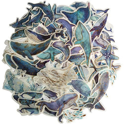 Kawaii Fantasy Whale Sea Turtle Starfish  Life Ocean Collection Washi Sticker Set for Scrapbooking Journaling (Online Order Only)