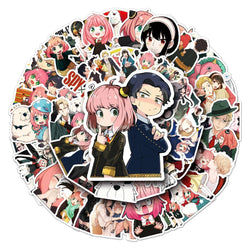 50Pcs Cute Cartoon Girl Waterproof Vinyl Stickers for Skateboard Snowboard Decals (ONLINE ORDER ONLY)