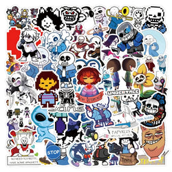 55pcs Undertale Stickers for Laptop, Phone, Water Bottle, Scooter, Suitcase, Refrigerator (Online Order Only)