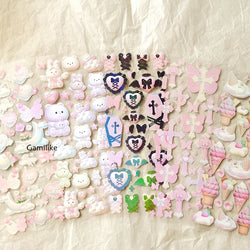 Cute Star Moon Rose Series Laser Stickers Hand Account Idol Card DIY Material Decorative Sticker Personalized Korean Stationery (ONLINE ORDER ONLY)