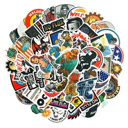 10/30/50PCS Punk Hip Hop Toolbox Graffiti Car Helmet Skull Welding Union Skateboard Mobile Phone Wall Sticker Wholesale (Online Order Only)