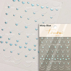 Mini Love Heart Arc Curved Line French Style Minimalist Colourful Self-adhesive Nail Art Decorations Stickers Manicure Decals (Online Order Only)