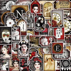 Queen of Hearts Retro Stickers for Phone Laptop Luggage Skateboard Decals Gift (Online Order Only)