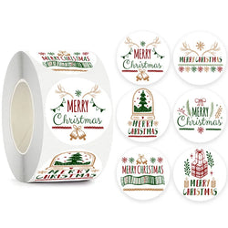 100-500pcs Merry Christmas Stickers 1Inch Santa Merry Tree Festival Sticker For Gift Package Seal Labels Wedding Decoration (ONLINE ORDER ONLY)