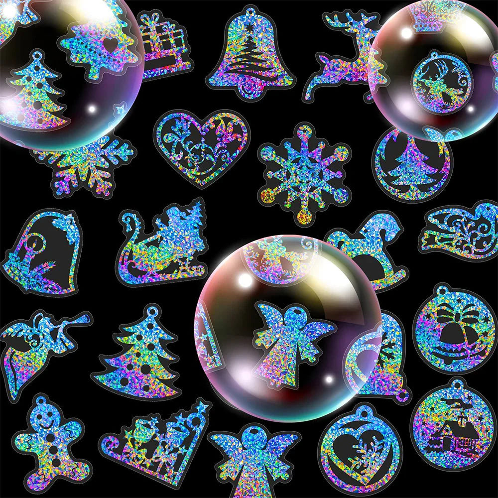10/30/50/100pcs Twinkle Holographic Laser Stickers Aesthetics Decals Laptop Notebook Phone Car Gradient Cute Sticker Decals Gift (ONLINE ORDER ONLY)