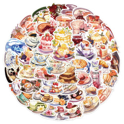 Cute Cake Cat Stickers Pack - Cartoon Aesthetic Decals for Laptop, Fridge, Wall, Kids Toys (Online Order Only)
