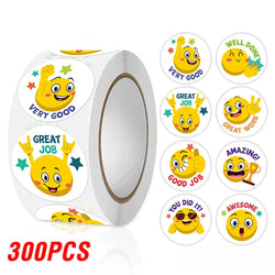 100-500pcs Reward Stickers For Kids Teacher Cartoon Incentive Stickers For School Supplies Classroom Teacher Students (Online Order Only)