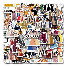Hamilton Musical Stickers PVC Waterproof Skateboard Notebook Graffiti Toy 10/30/55PCS (ONLINE ORDER ONLY)